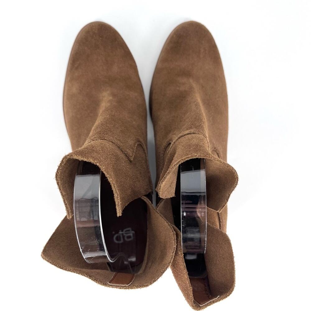 BP. Suede Notched Booties Cognac Brown 8 - Picture 6 of 9